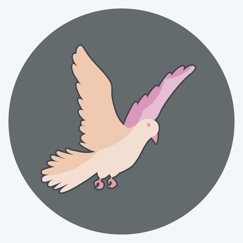 paloma icono. adecuado para el símbolo animal. estilo plano diseño simple editable. vector de plantilla de diseño. ilustración de símbolo simple