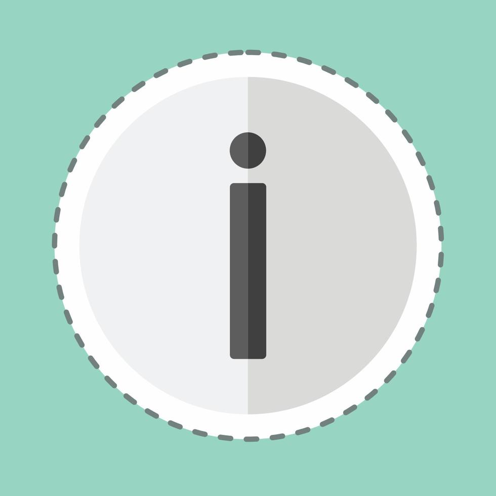 Sticker line cut About. suitable for Mobile Apps symbol. simple design editable. design template vector. simple symbol illustration vector