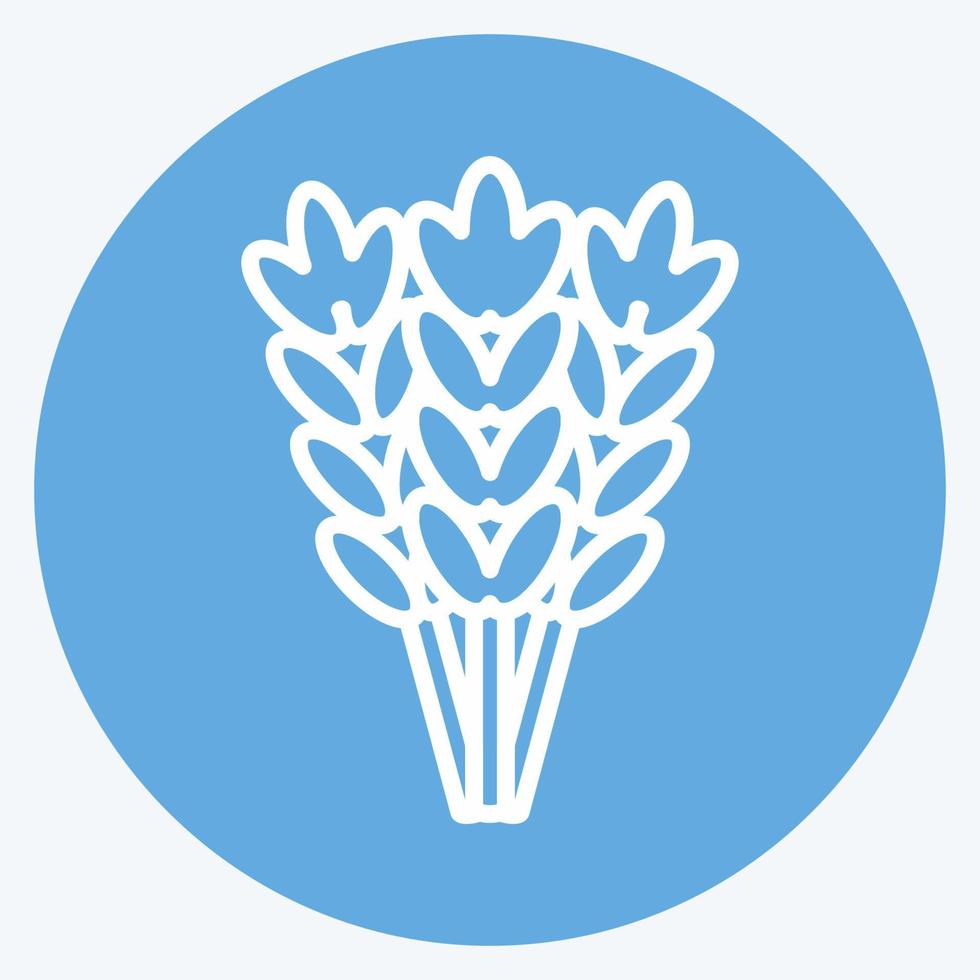 Icon Wheat. suitable for Garden symbol. blue eyes style. simple design editable. design template vector. simple symbol illustration vector