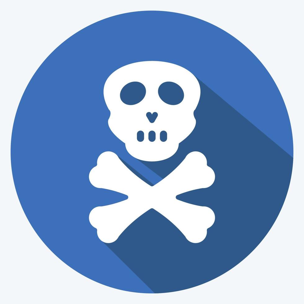 Icon Danger. suitable for disasters symbol. long shadow style. simple design editable. design template vector. simple symbol illustration vector