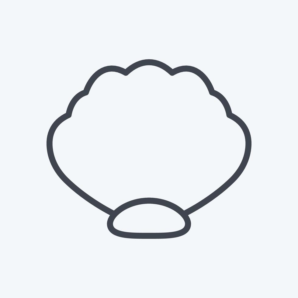 Icon Sea Shell. suitable for Sea symbol. line style. simple design editable. design template vector. simple symbol illustration vector