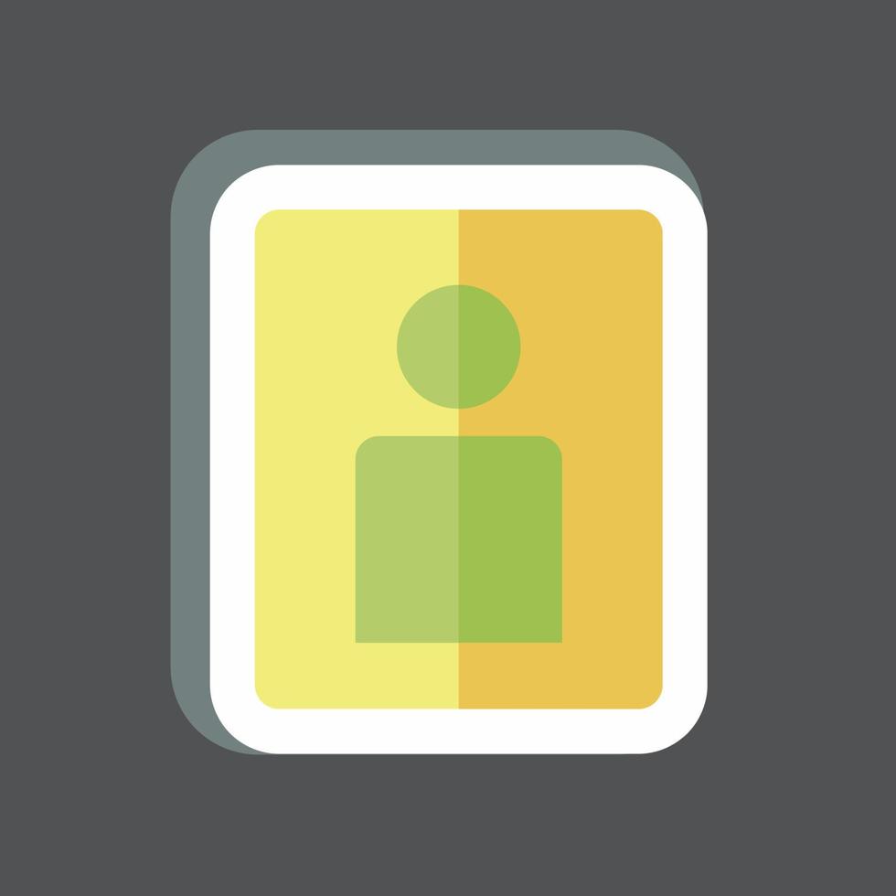 Sticker Portrait. suitable for Photo Editing symbol. simple design editable. design template vector. simple symbol illustration vector