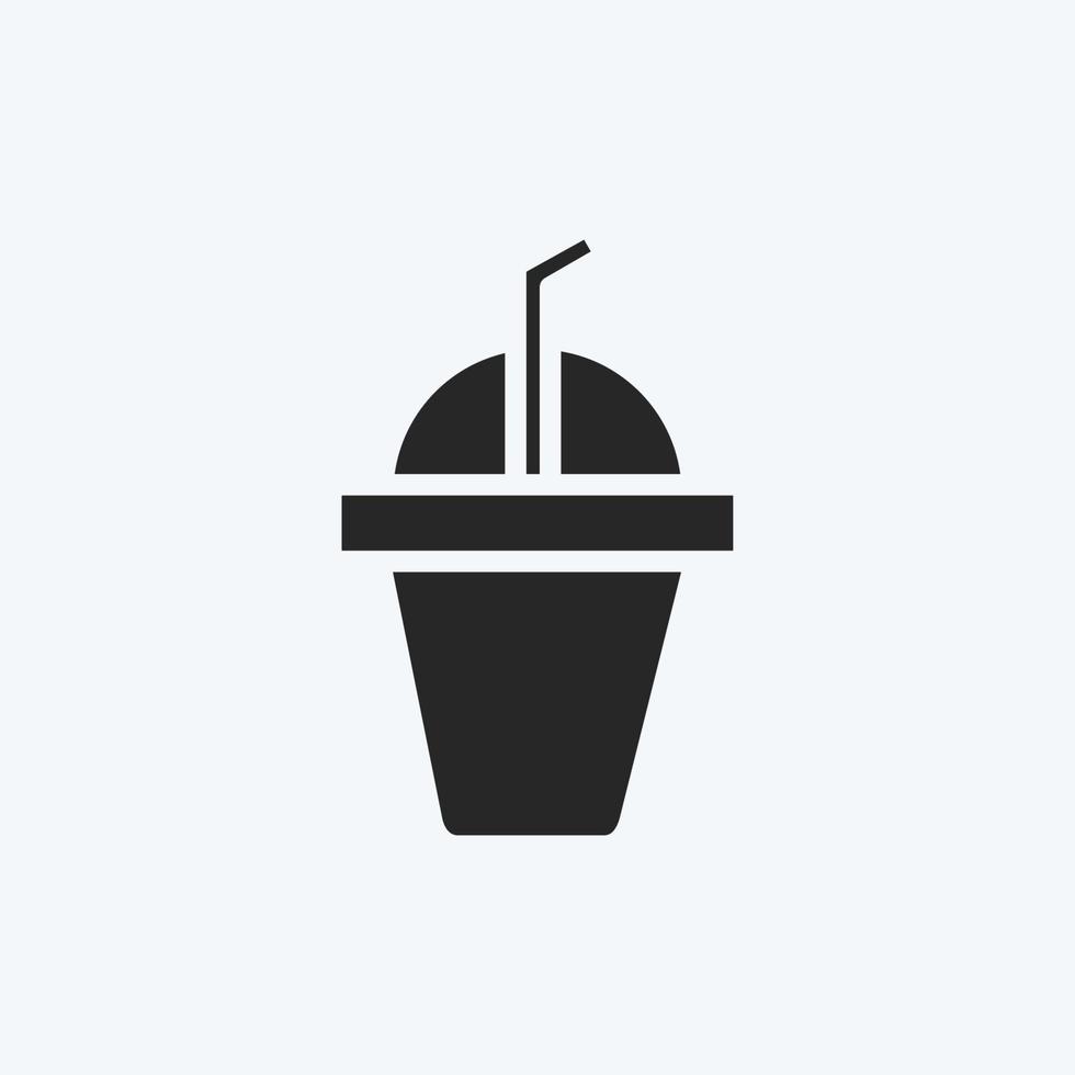 icono frappe congelado. adecuado para el símbolo de bebida. estilo de glifo. diseño simple editable. vector de plantilla de diseño. ilustración de símbolo simple