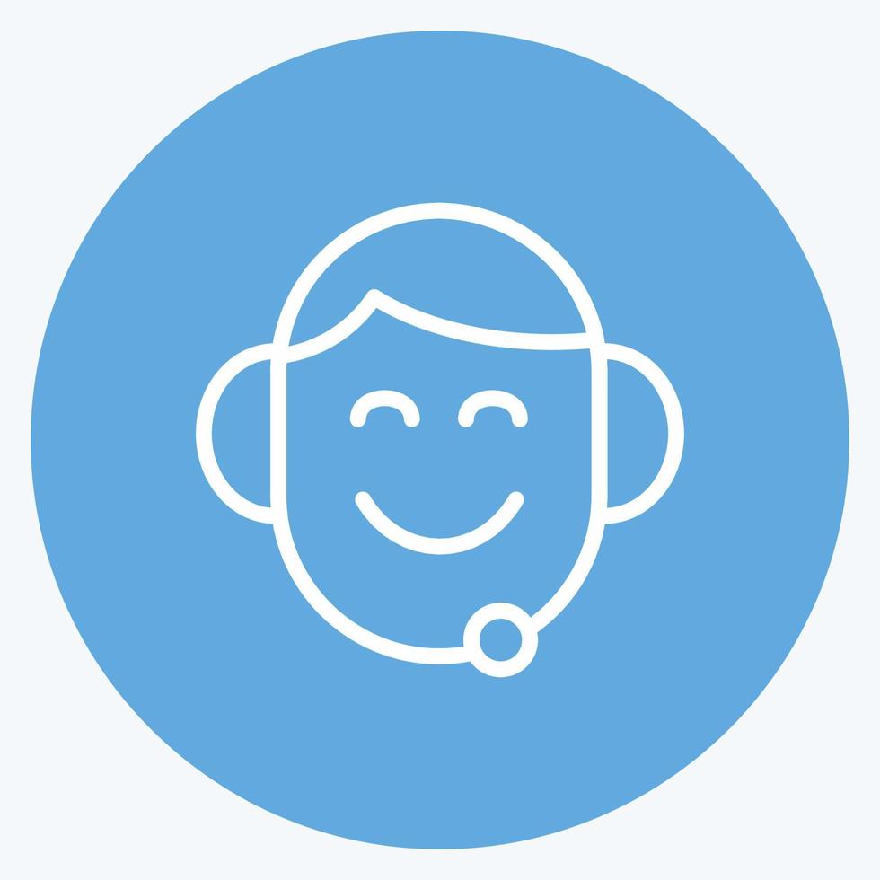 Icon Support. suitable for Feedback symbol. Blue Eyes Style. simple design editable. design template vector. simple symbol illustration vector