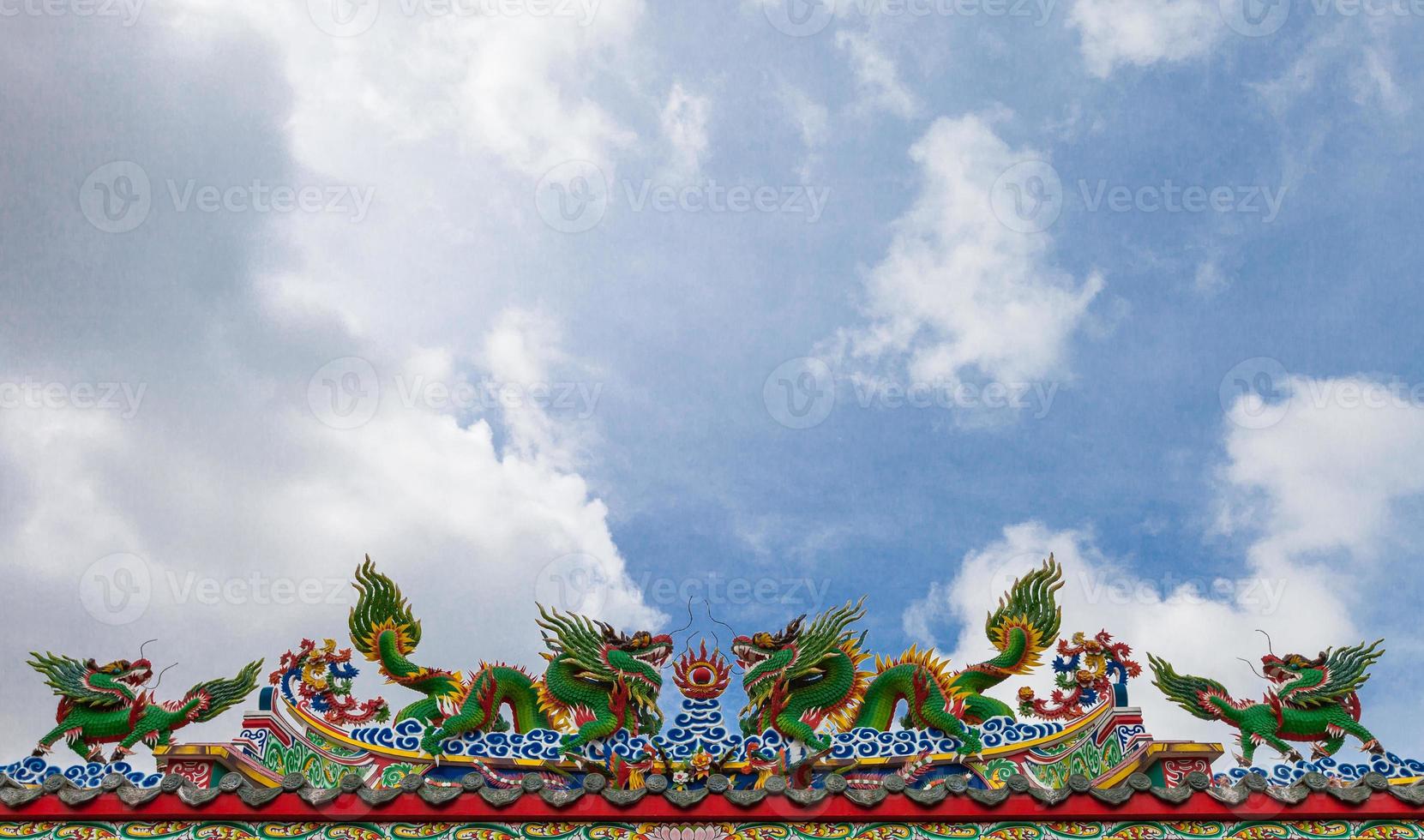 Chinese dragon on the roof photo