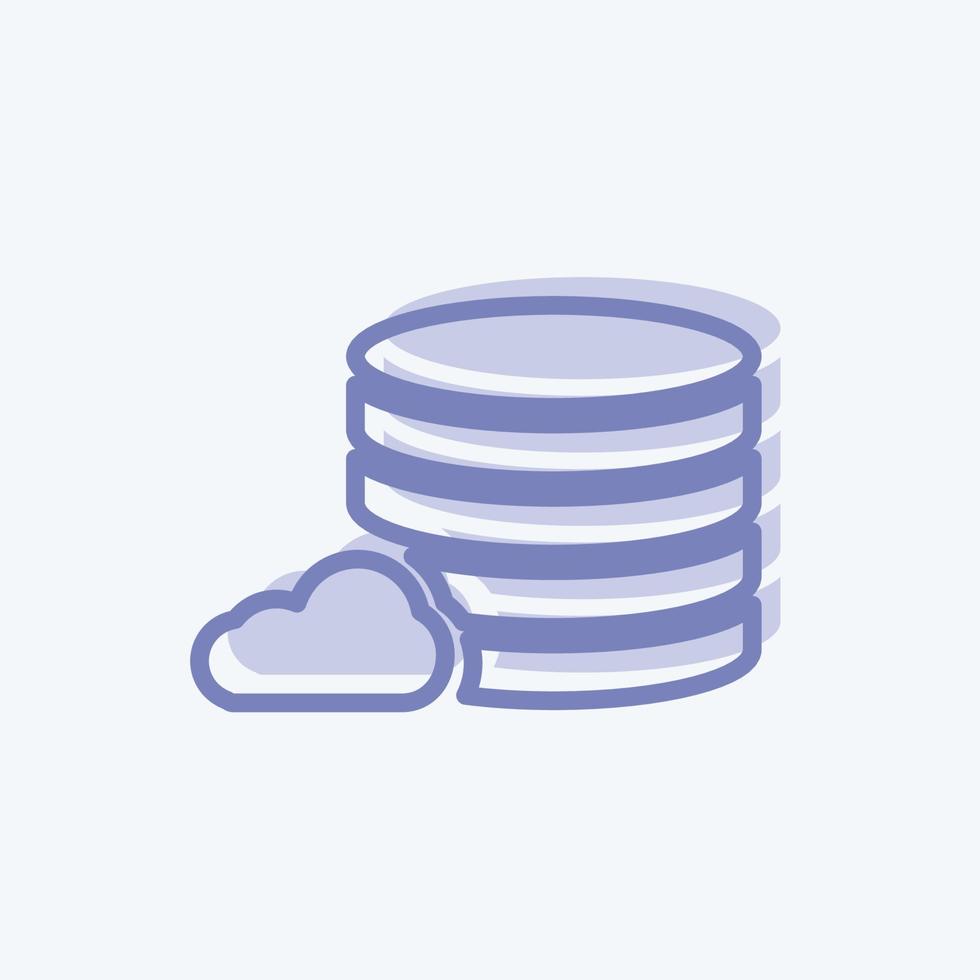 Icon Database Management. suitable for IT Services symbol. two tone style. simple design editable. design template vector. simple symbol illustration vector