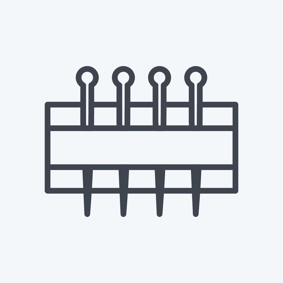 Icon Needles Holder. suitable for Tailor symbol. line style. simple design editable. design template vector. simple symbol illustration vector