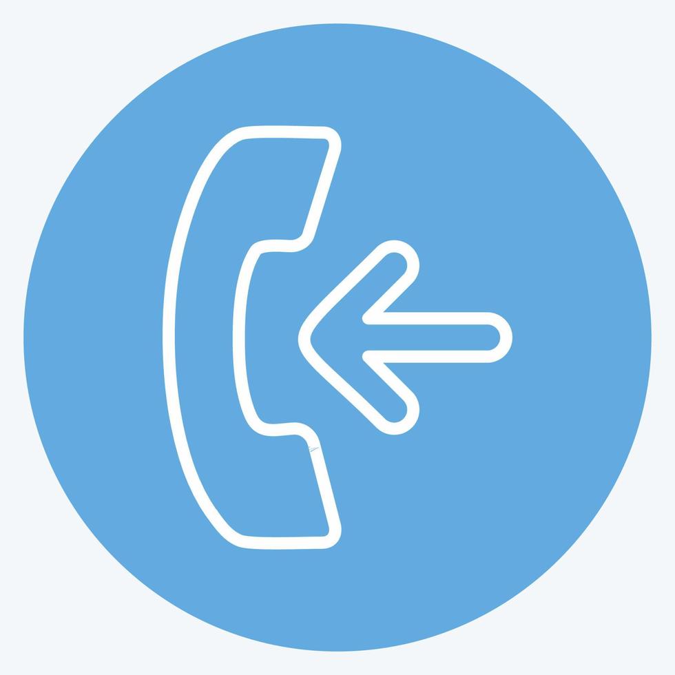 Icon Incoming Call. suitable for Education symbol. blue eyes style. simple design editable. design template vector. simple symbol illustration vector