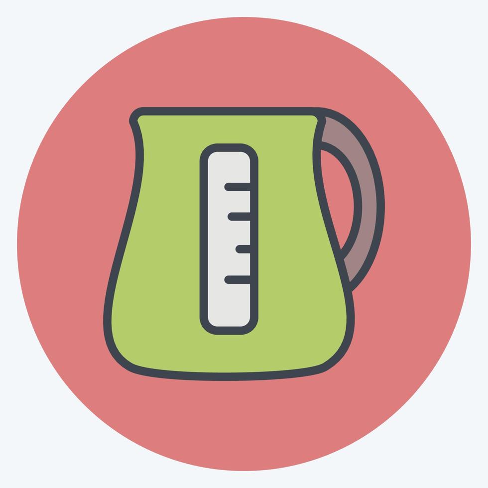 Icon Electric Kettle. suitable for Drink symbol. color mate style. simple design editable. design template vector. simple symbol illustration vector