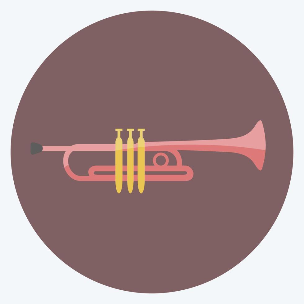 Icon Trumpet. suitable for music symbol. flat style. simple design editable. design template vector. simple symbol illustration vector