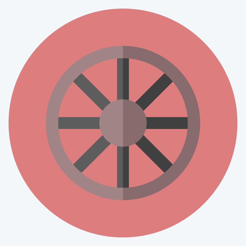Icon Wheel. suitable for Garden symbol. flat style. simple design editable. design template vector. simple symbol illustration vector