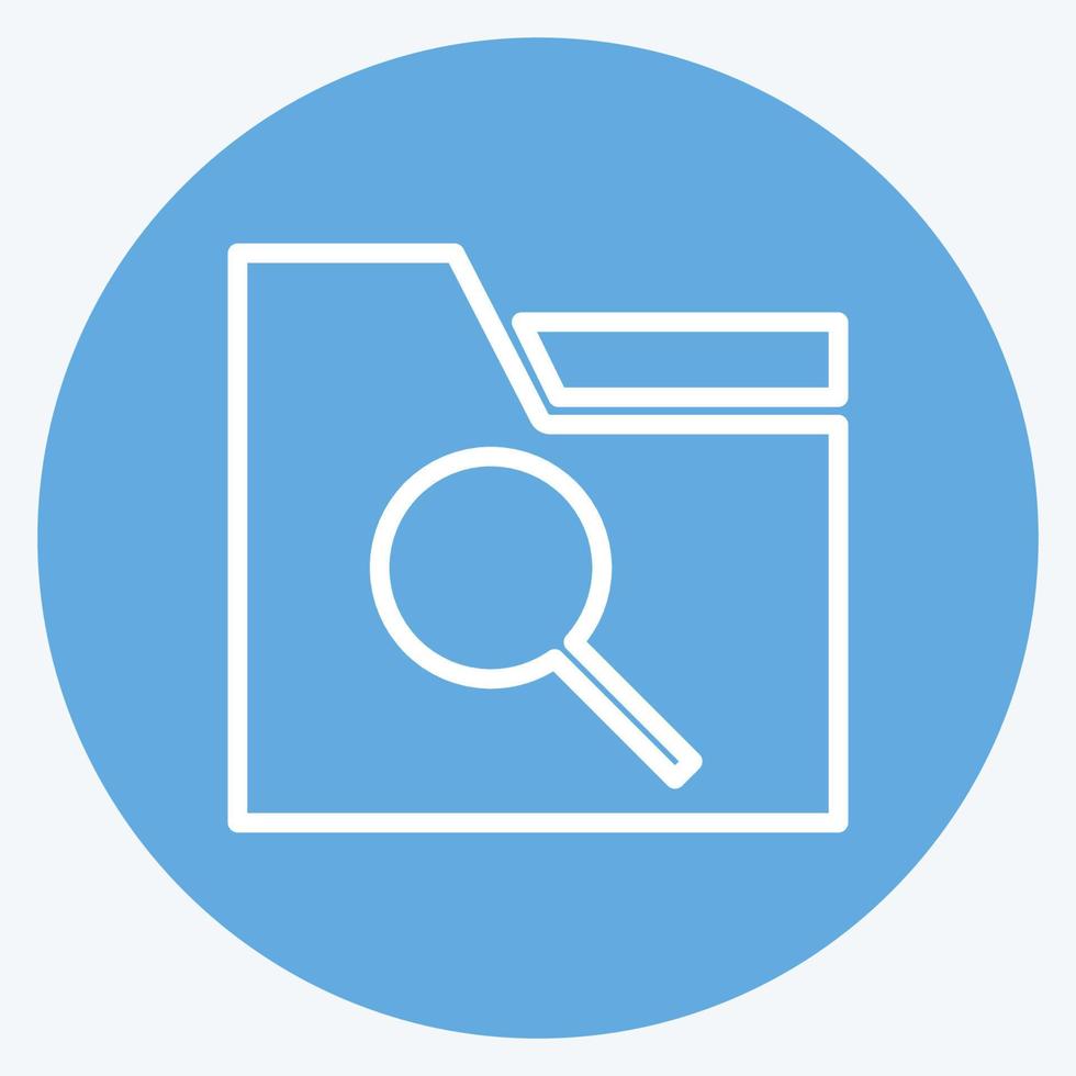 Icon Search Folder. suitable for User Interface symbol. blue eyes style. simple design editable. design template vector. simple symbol illustration vector