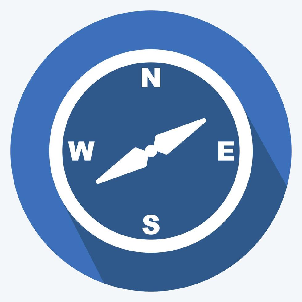 Icon Directions. suitable for Sea symbol. long shadow style. simple design editable. design template vector. simple symbol illustration vector
