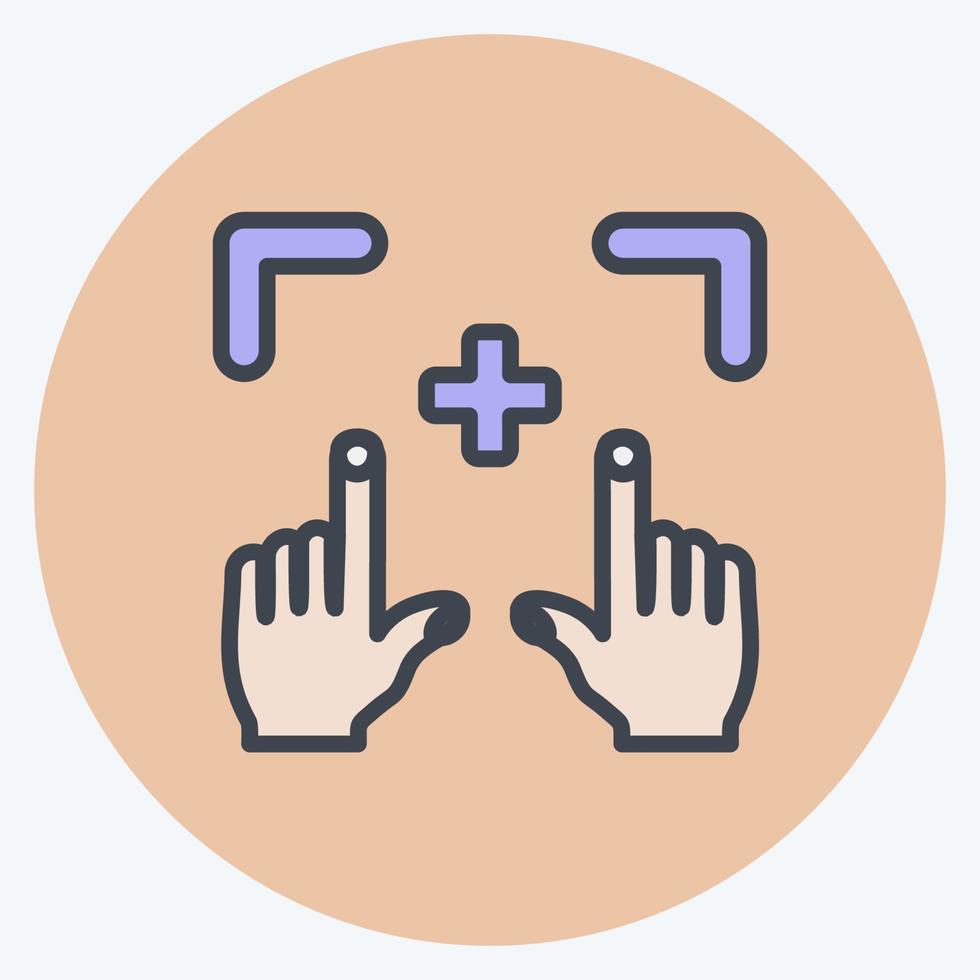 Icon Picture Action. suitable for Hand Actions symbol. color mate style. simple design editable. design template vector. simple symbol illustration vector