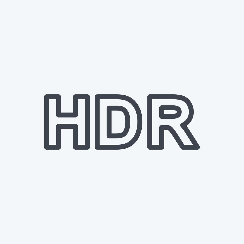 Icon HDR On. suitable for Photo Editing symbol. line style. simple design editable. design template vector. simple symbol illustration vector