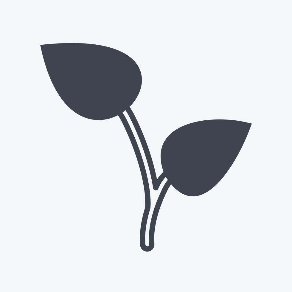 icono de planta en crecimiento. adecuado para el símbolo del jardín. estilo de glifo. diseño simple editable. vector de plantilla de diseño. ilustración de símbolo simple