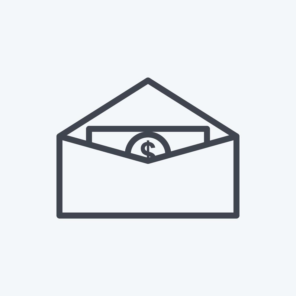Icon Send Money. suitable for digital web symbol. line style. simple design editable. design template vector. simple symbol illustration vector