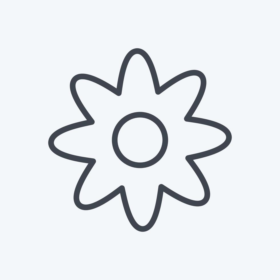 Icon Flower. suitable for Spa symbol. line style. simple design editable. design template vector. simple symbol illustration vector