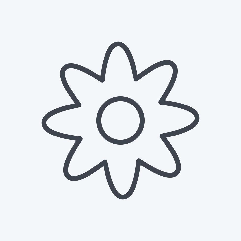 Icon Flower. suitable for Spa symbol. line style. simple design editable. design template vector. simple symbol illustration vector