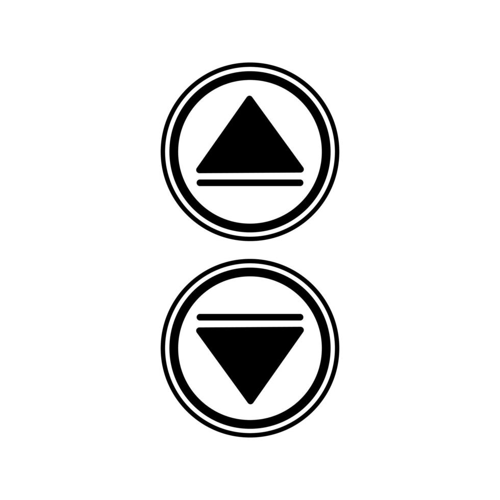 arrow up and down, elevator button, upload and download  icon vector