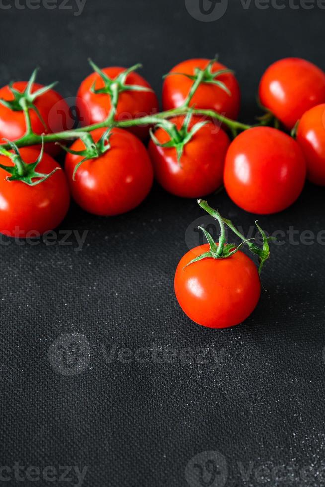 tomato cherry green branch vegetable fresh healthy meal food snack on the table copy space photo