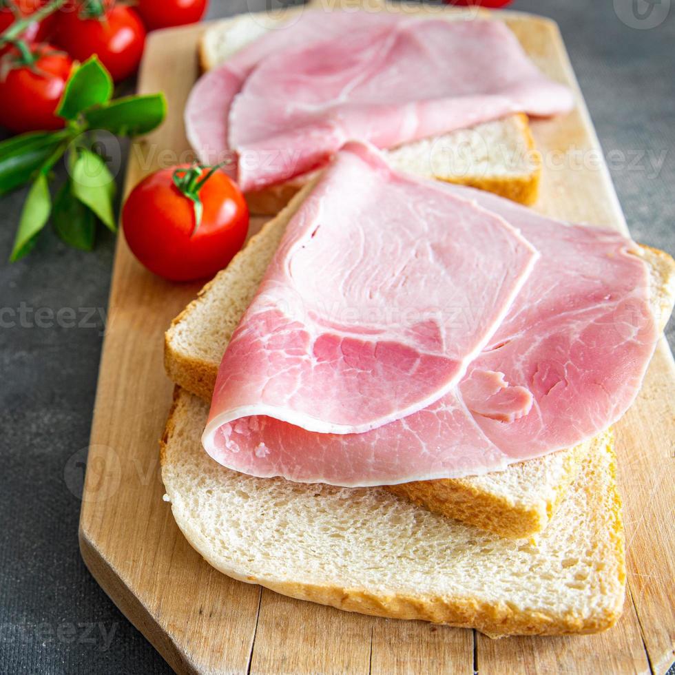 meat sandwich fast food ham pork sausage fresh meal food snack on the table copy space food photo