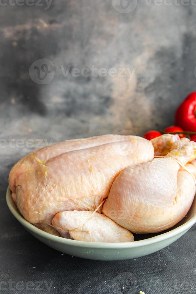 raw chicken meat whole poultry broiler fresh healthy meal food snack diet on the table copy space photo