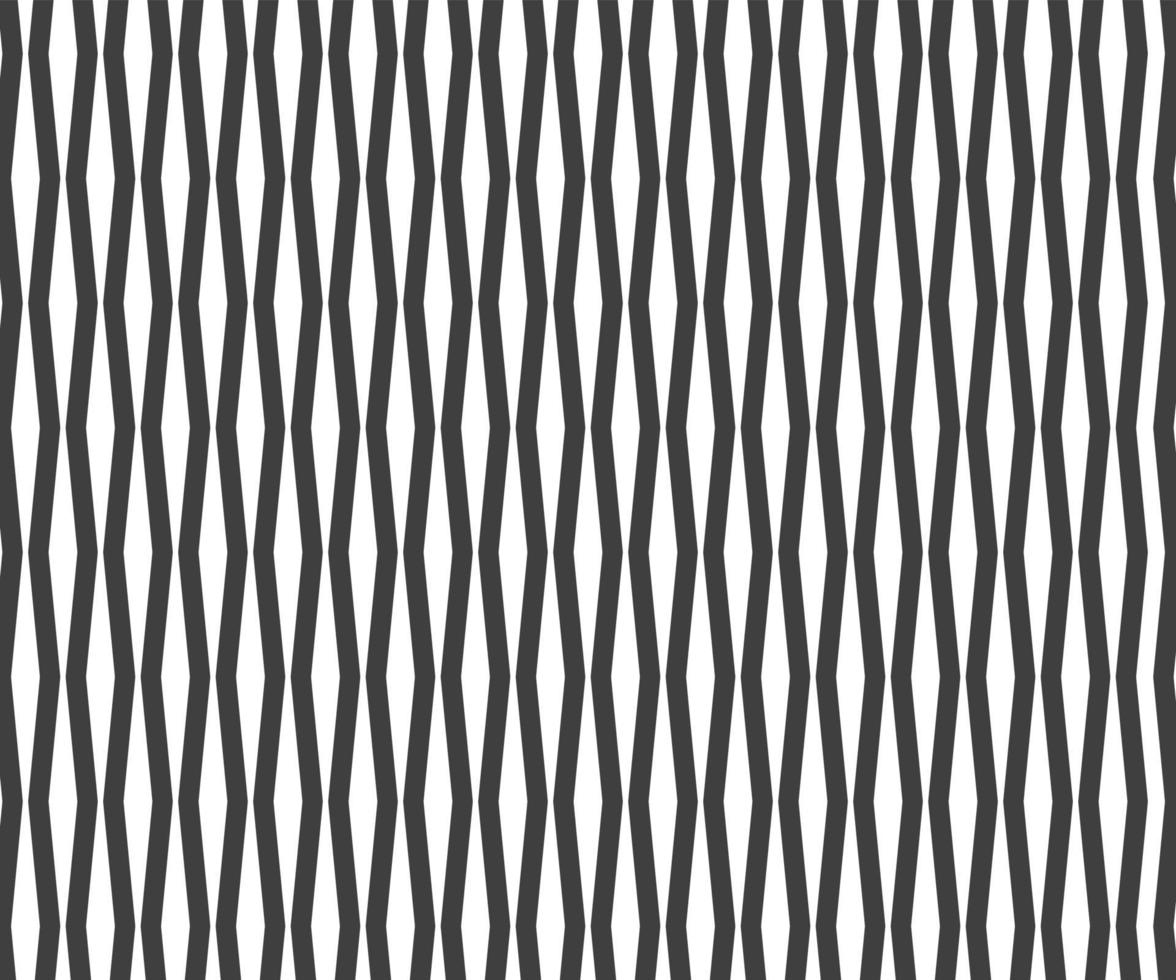 Wave, zigzag lines pattern. Black wavy line on white background. Texture vector - illustration