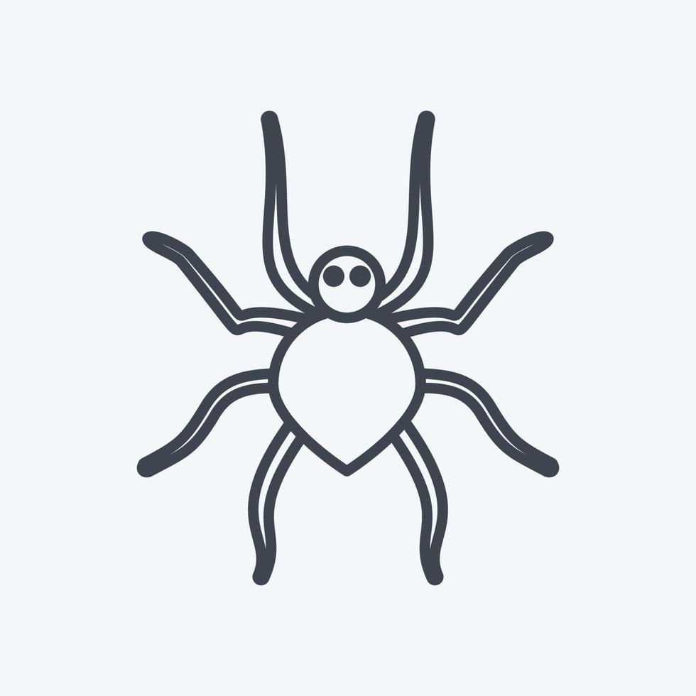 Icon Spider. suitable for animal symbol. line style. simple design editable. design template vector. simple symbol illustration vector