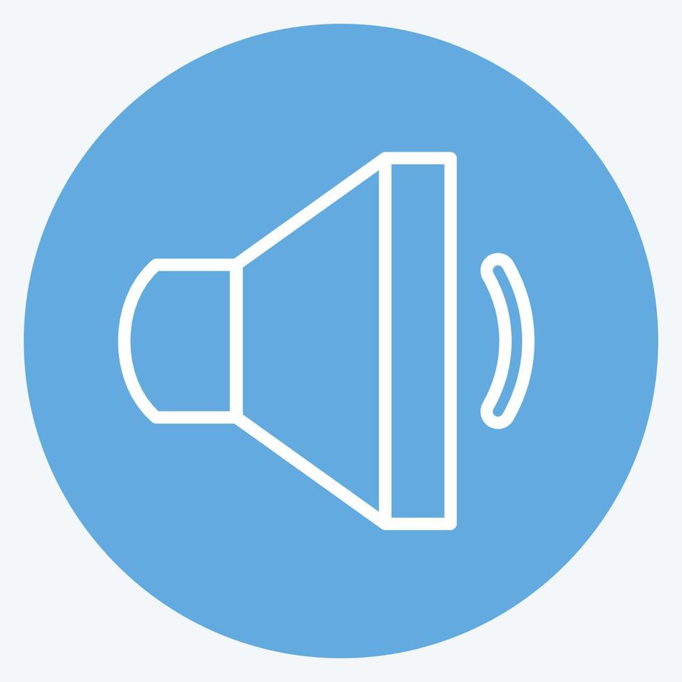 Icon Speaker 1. suitable for web interface symbol. blue eyes style. simple design editable. design template vector. simple symbol illustration vector