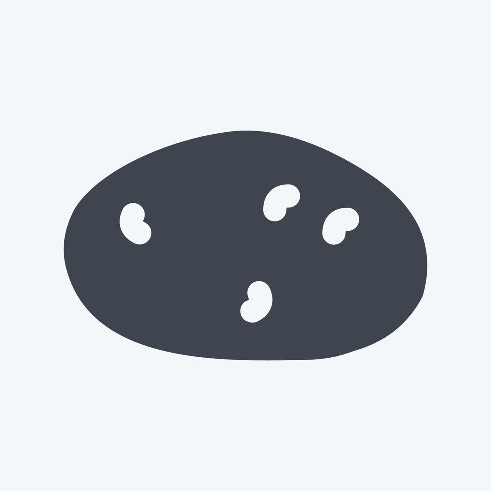 Icon Potato. suitable for Fruits and Vegetables symbol. glyph style. simple design editable. design template vector. simple symbol illustration vector