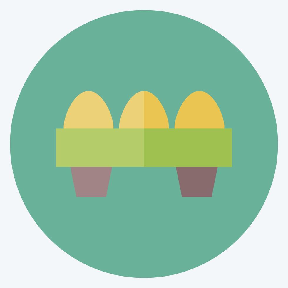 huevos de icono. adecuado para el símbolo del jardín. estilo plano diseño simple editable. vector de plantilla de diseño. ilustración de símbolo simple