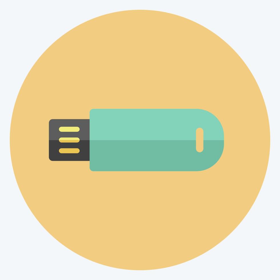 Icon USB Cable. suitable for Education symbol. flat style. simple design editable. design template vector. simple symbol illustration vector