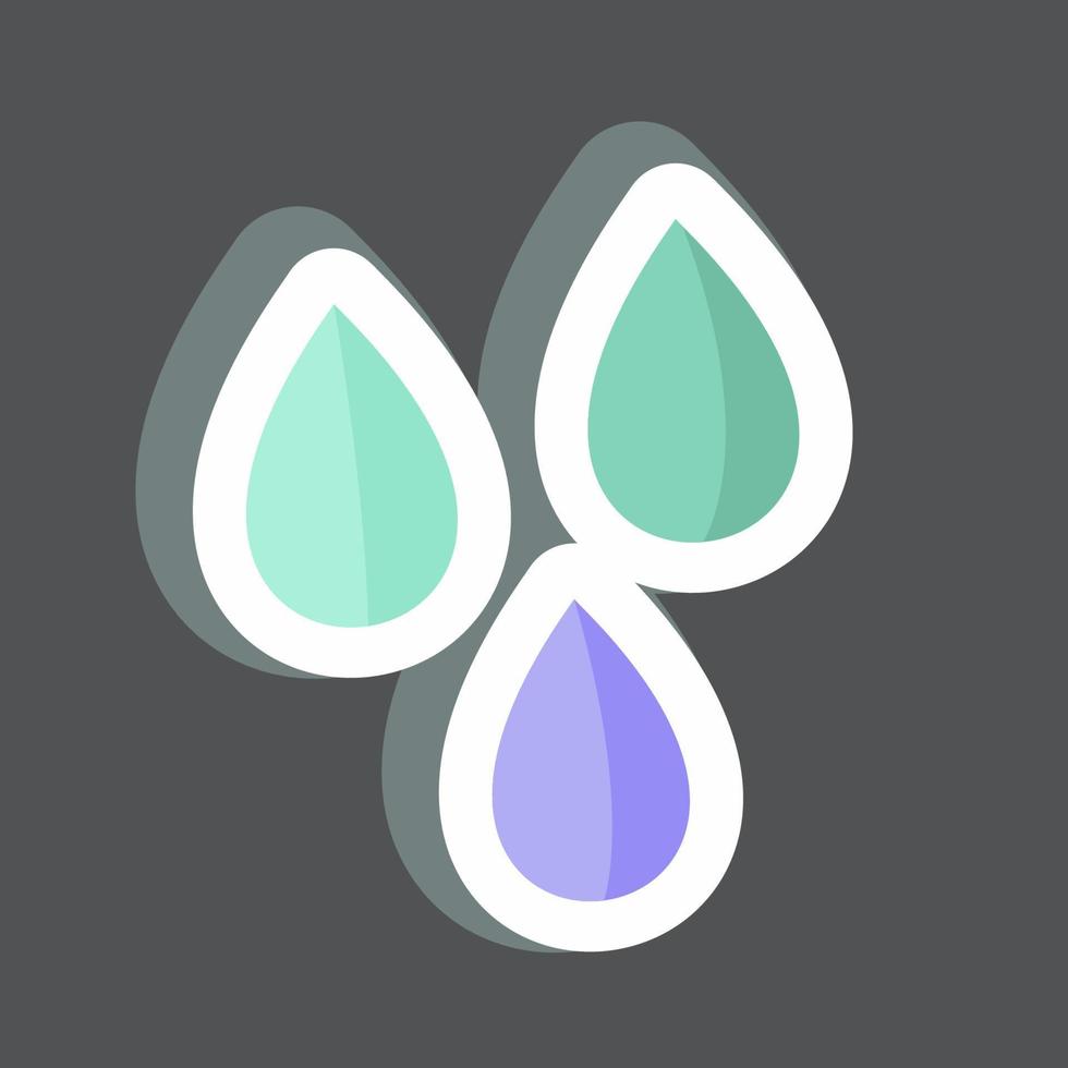 Sticker Light Rain. suitable for Spring symbol. simple design editable. design template vector. simple symbol illustration vector