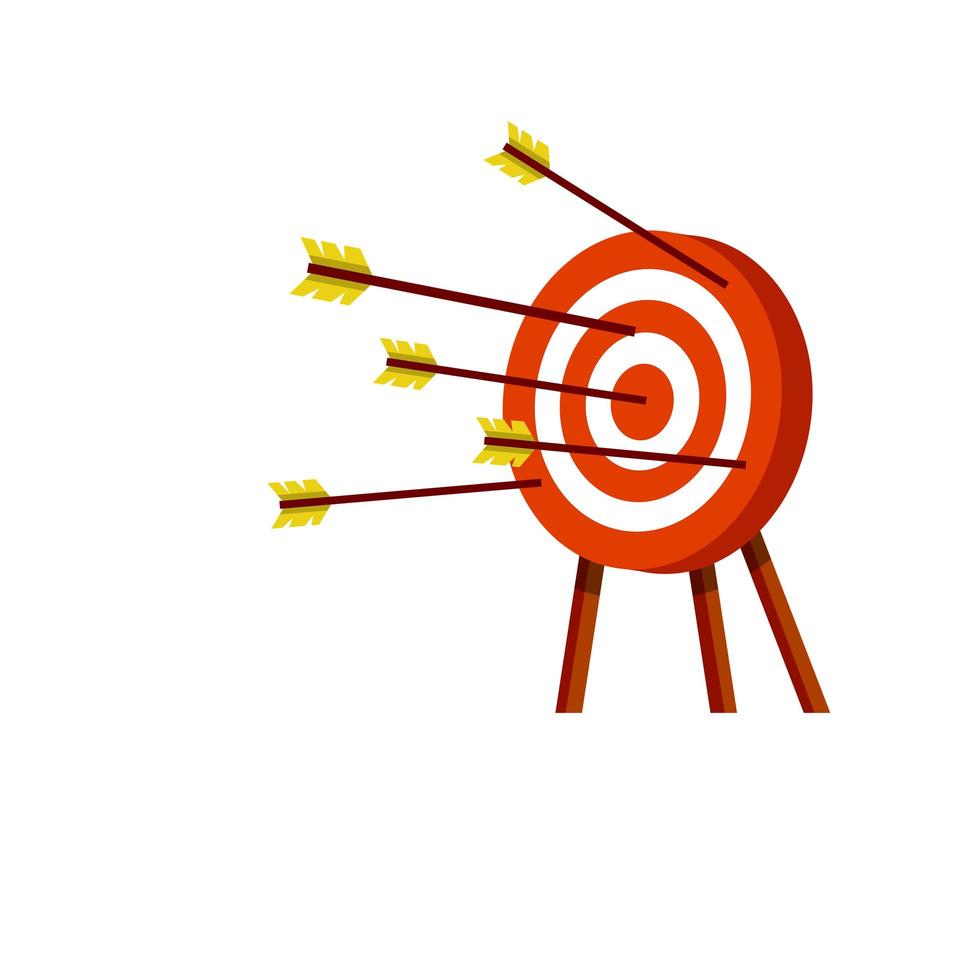 Target for arrows. Business concept several attempts. vector