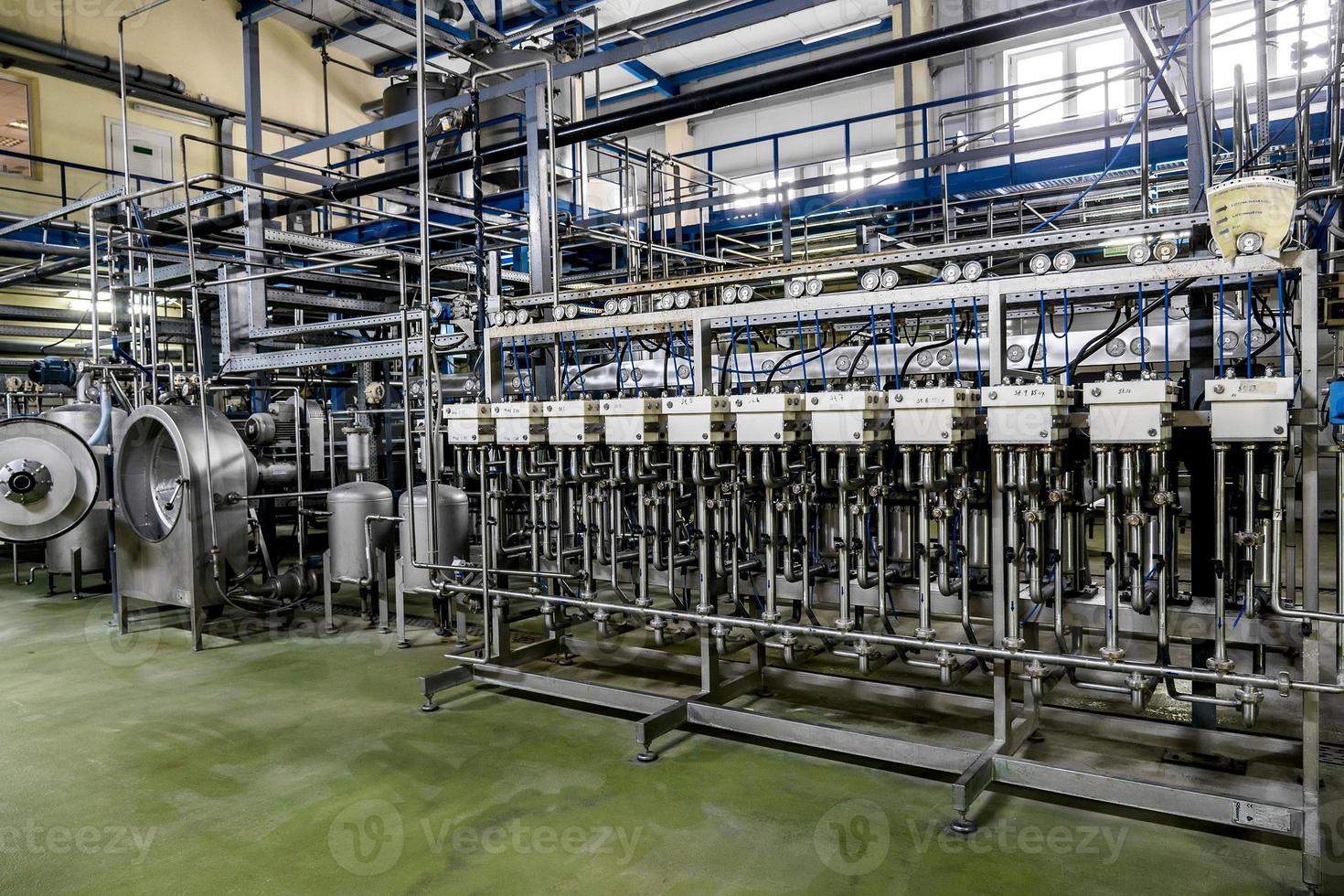 factory  for the production of starch from potatoes. The interior of the enterprise. Chemical production photo