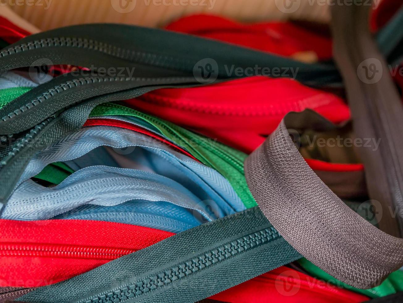 colored zipper closure photo