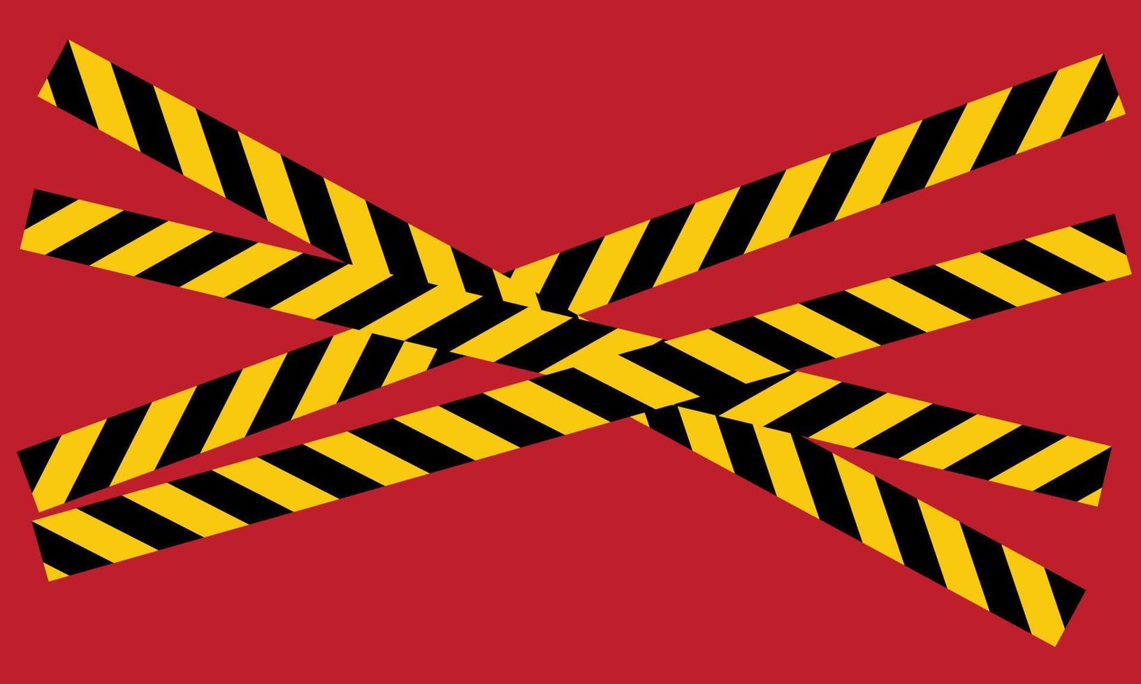 line warning sign vector on red background