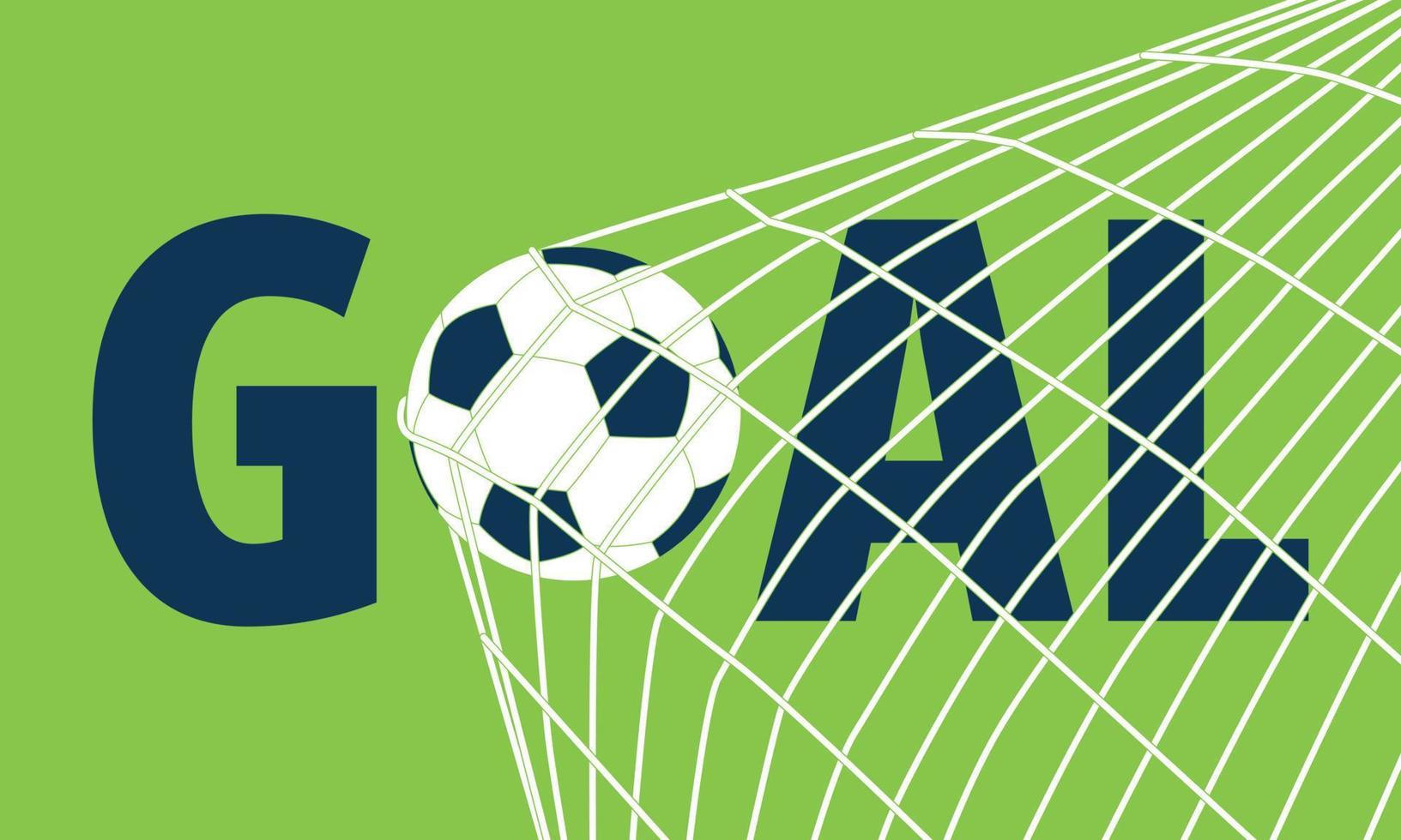 Illustration of soccer ball in goal vector