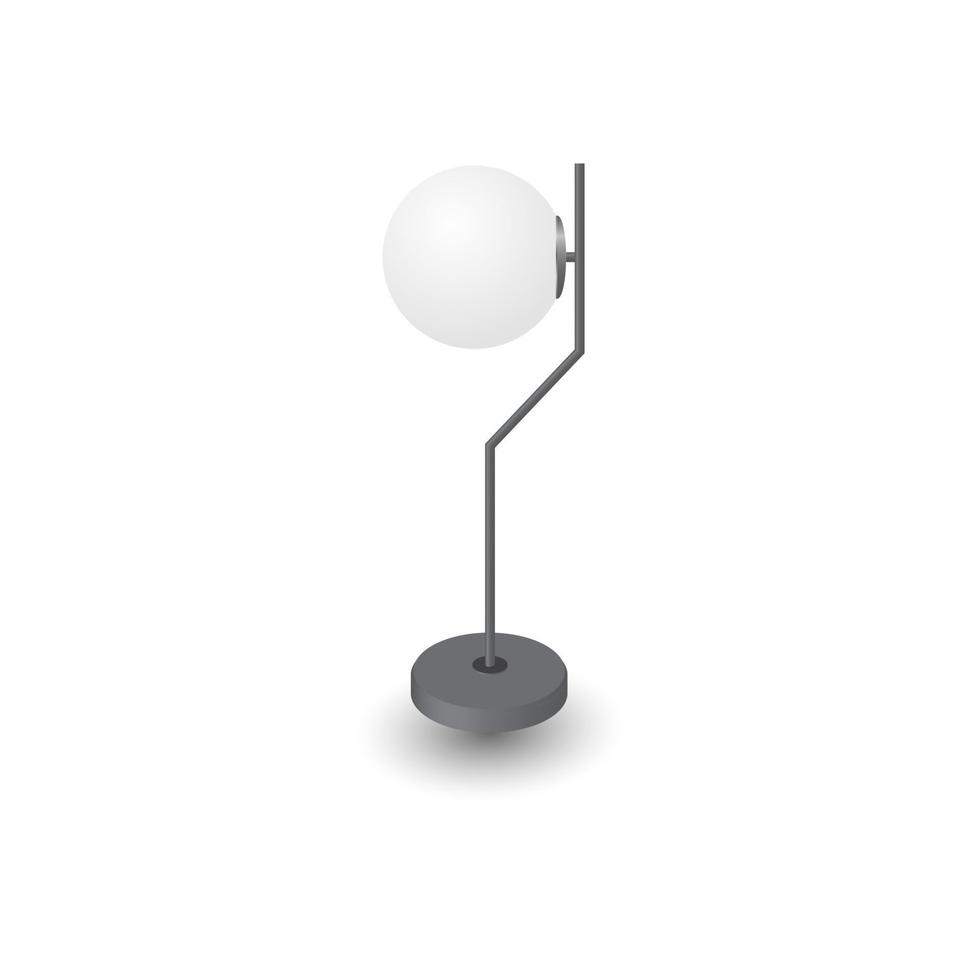 Desktop lamp on white background vector