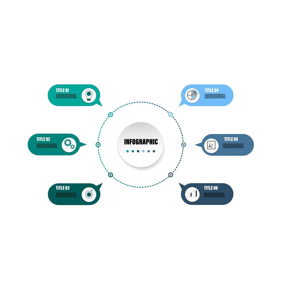 business innfographic with 7 element vector