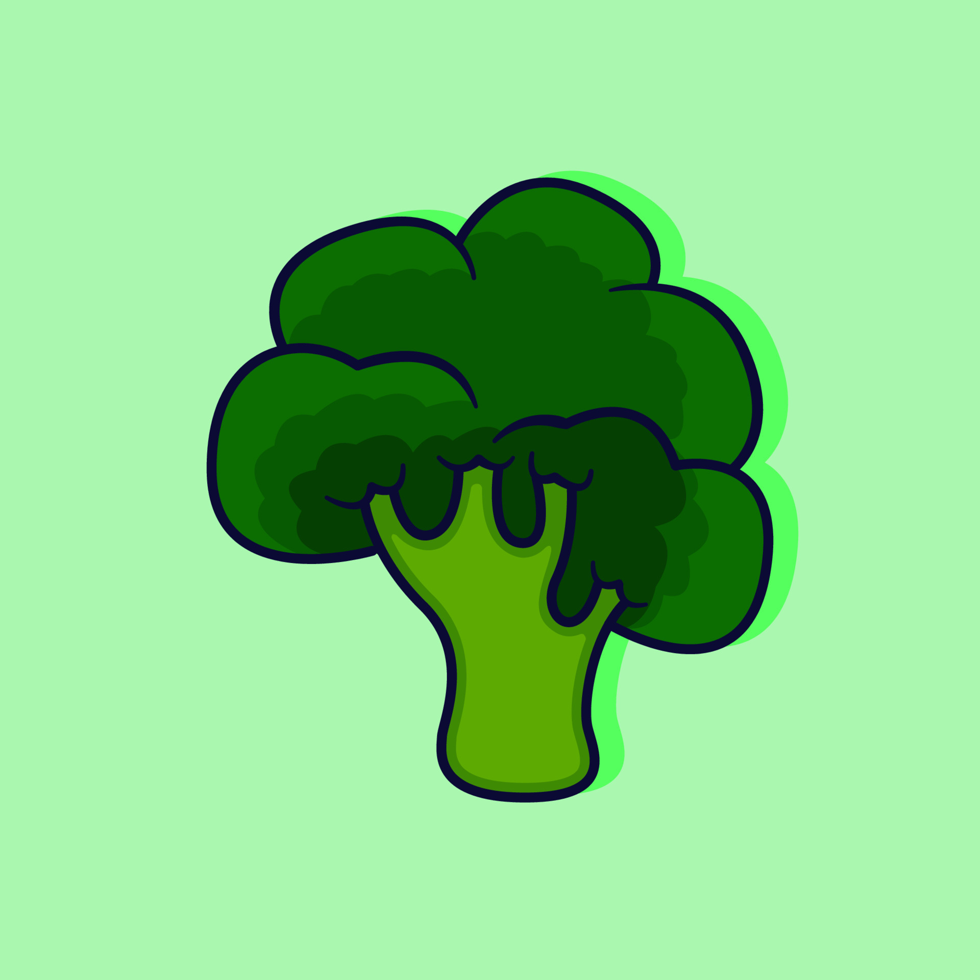 Broccoli cartoon vector art illustration 7486319 Vector Art at Vecteezy