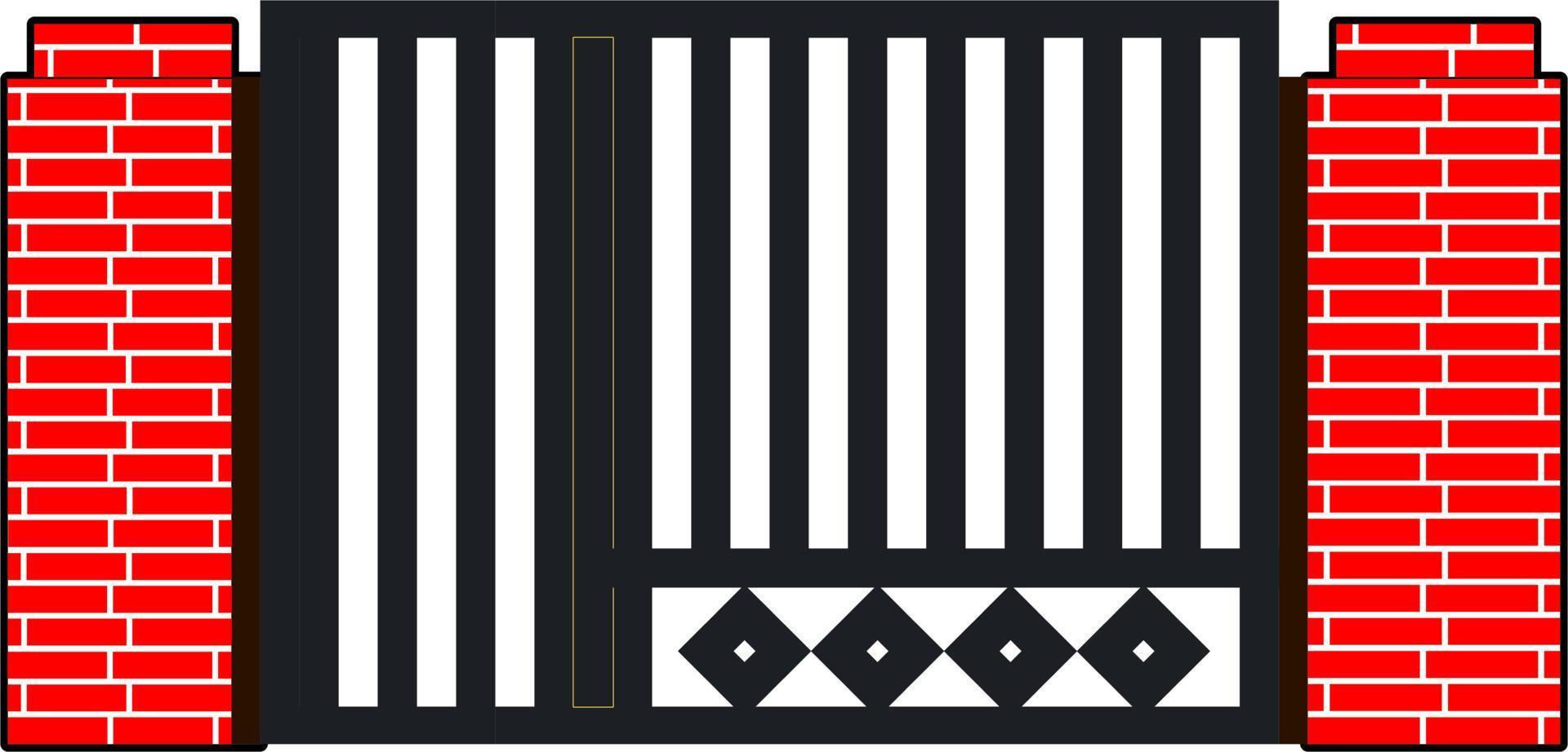 House gate iron gate flat style vector good for element design