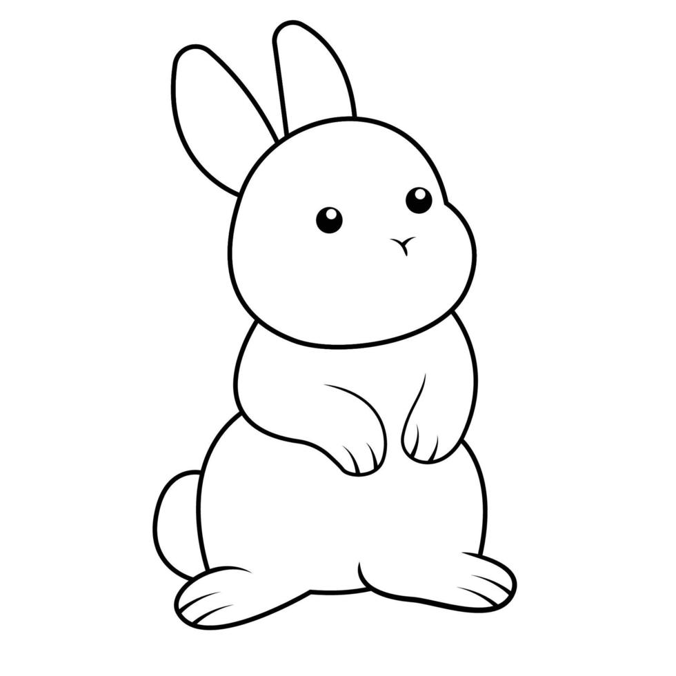 Cute Happy Easter Coloring Pages vector