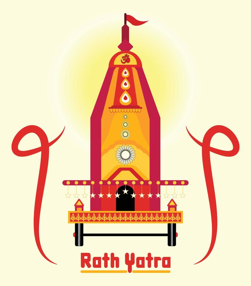 Vector design of Ratha Yatra of Lord Jagannath