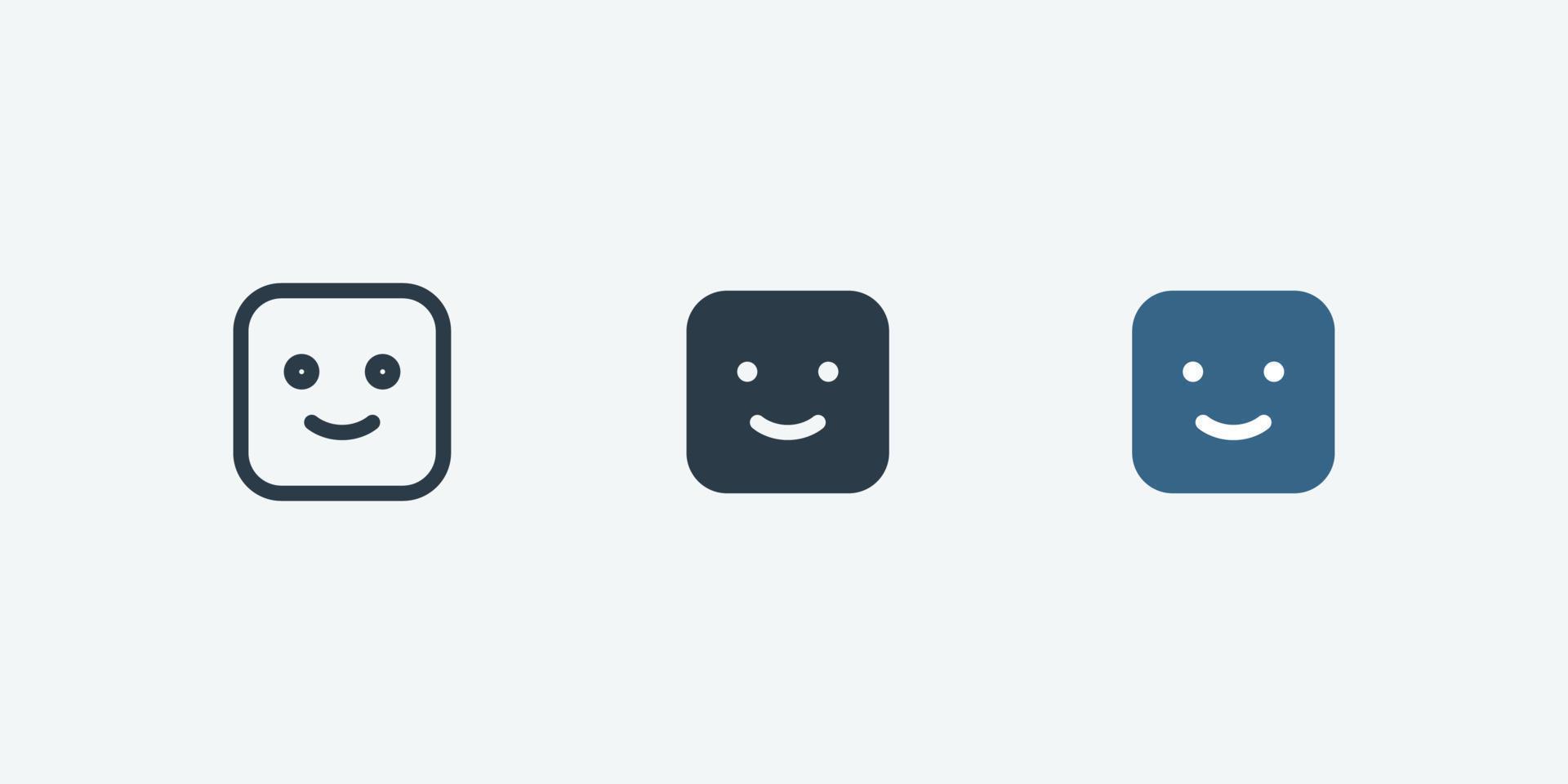 Happy vector icon isolated for web and app design interfaces