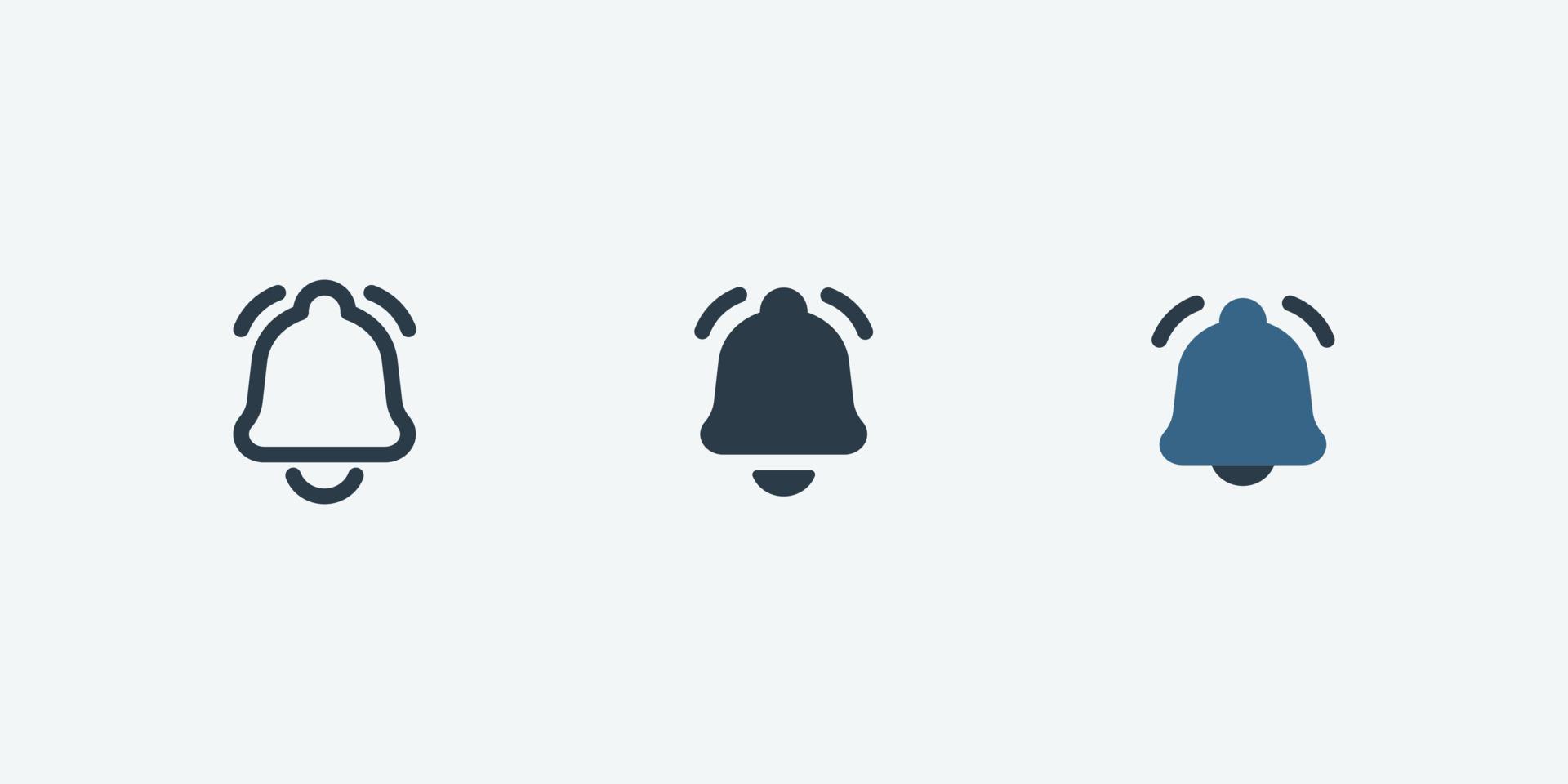 Ring bell vector icon isolated for web and app design interfaces