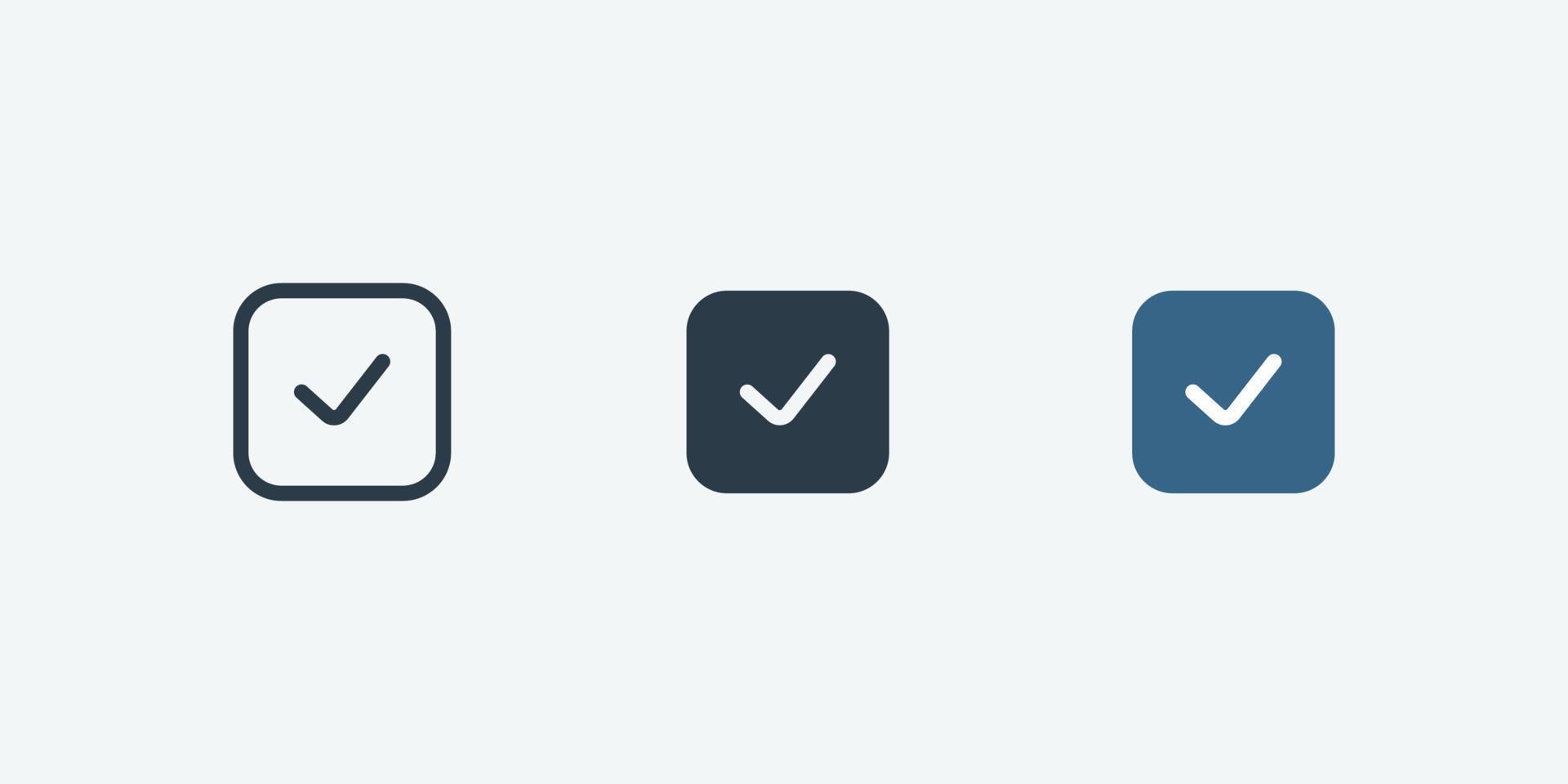 Check mark vector icon isolated for web and app design interfaces