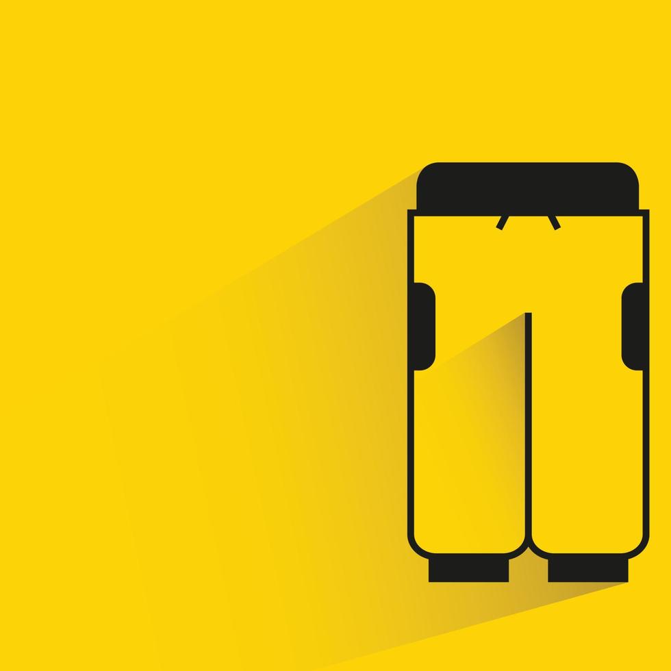 trouser icon on yellow background vector