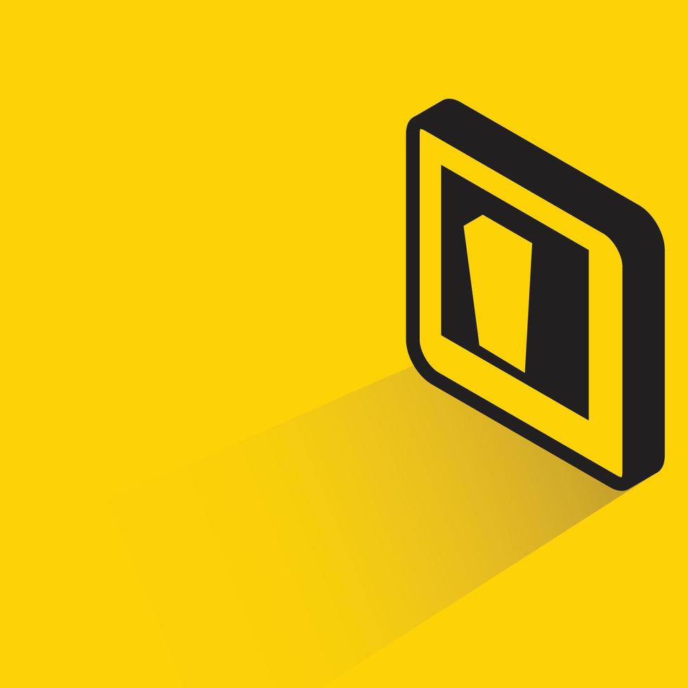 electric switch icon on yellow background vector